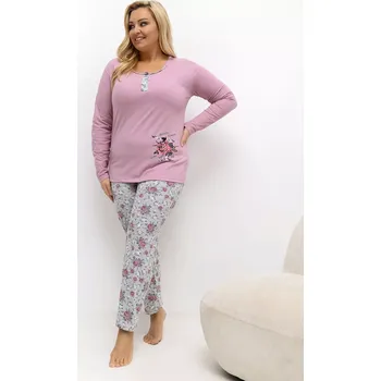 Pyžamo DU PI FP 506.56 tmavě růžové 3XL