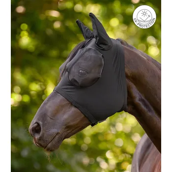 Vybavení pro koně Maska proti hmyzu Puck Waldhausen, se zipem Barva: černá, Velikost: SH