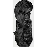 Černá vesta s geometrickou spodní částí (B0122-1) odstíny černé L (40)