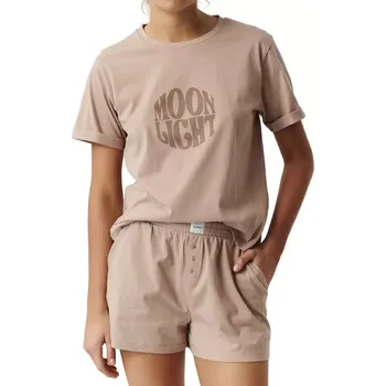 Pánské pyžamo Dámské pyžamo 487 beige - Atlantic Béžová S