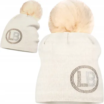 Čepice Zimní BAMBULE s ČEPICE a ozdobným logem LABARTTI, béžová