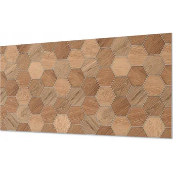 Obraz Vinylový panel s grafikou do koupelny - Vzor hexagonálních dlaždic 100x50 cm