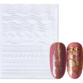 Samolepky proužky páska na nehty pro zdobení