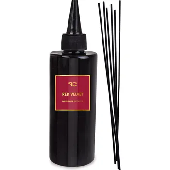 RED VELVET | náhradní náplň do difuzéru FLOW & tyčinky | PARFUMIA® | 200 ml + ZDARMA difůzní tyčinky Dedra