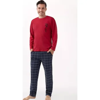 Pánské pyžamo Pyžamo Luna 810 long/r 3XL Z24/25 pánské tmavě modrá 3xl