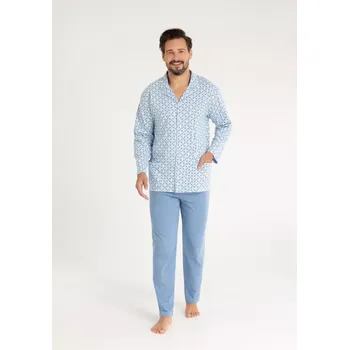Pánská móda PÁNSKÉ PYŽAMO 486 J/25 Modrá L
