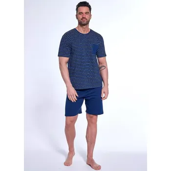 Pánské pyžamo Pyžamo Cornette 325/175 Lagoon kr/r S-2XL pánské tmavě modrá L