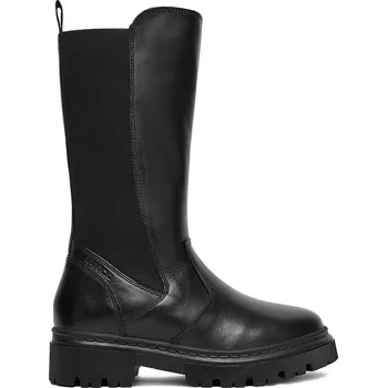 Dámské kozačky Lasocki dětské kozačky z přírodní kůže černé barvy, velikost 34