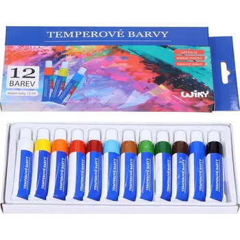 Vodová barva Temperové barvy Wiky 12 ks x 12 ml