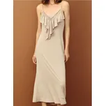 Sinsay - Midi šaty na ramínka - béžová - 069IQ-02X - 069IQ-02X-XXL