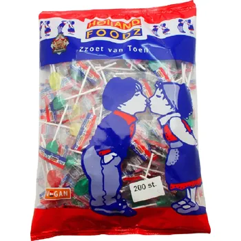 Bonbon Ovocná lízátka Holland Foodz – mix příchutí (200 ks)
