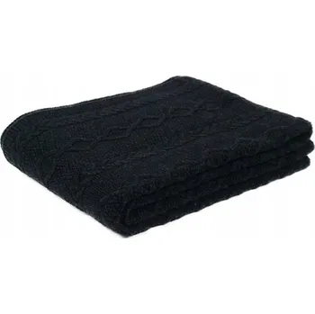 deka Deka Poszyte vlnou 130 cm x 170 cm, černá