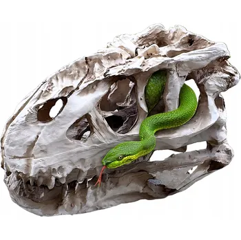 Dekorace do akvária Lebka dinosaura Dekorace do akvária Úkryt Terárium pro obojživelníky Plazů
