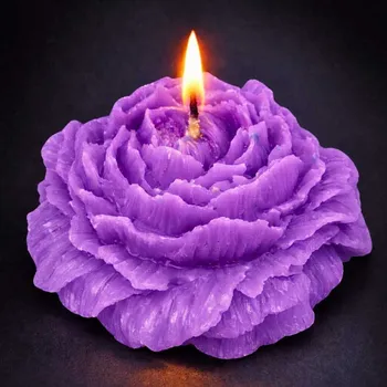 Svíčka Vonná svíčka Pivoňka | 70 g | Svíčkománie3D | Barva: Fialová