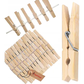 Kolíčky na praní, dřevěné sponky, 48 ks sponek, spona do sušičky