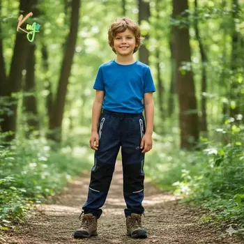 Chlapecké kalhoty Chlapecké outdoorové kalhoty Kugo G9652 modré
