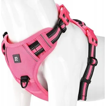 Postroj pro psa Postroj pro psa s úchytem a klipem na vodítko, vel. XL, růžový
