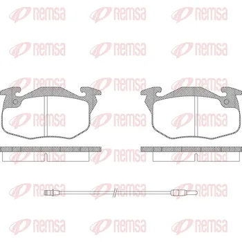 Brzdová destička Sada brzdových destiček, kotoučová brzda REMSA 0192.12