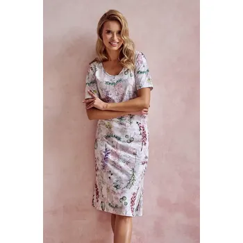 Dámská noční košile Taro Olive 3124 cr/r S-XL L24 dámské tričko bílé květy S