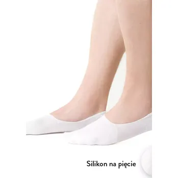 Pánské ponožky PÁNSKÉ BAVLNĚNÉ PONOŽKY SE SILIKONEM 058 bílá 44-46