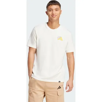 ADIDAS Tričko s potiskem Food Grilled Cheese XS BÍLÁ