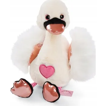 plyšák Nici Plyš Love Bílá labuť 35cm, GREEN