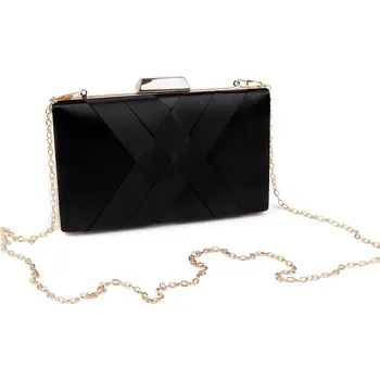 Kabelka Kabelka - psaníčko saténové, velké, 3 černá zlatá