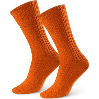 Pánské ponožky Dámské vlněné ponožky 093 ORANŽOVÁ/STRIPES 38-40
