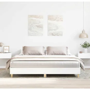 Ložnice vidaXL Rám postele bez matrace 180x200cm Dřevěné konstrukce [3329022] Barva: Bílá