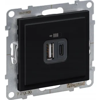 Elektrická zásuvka USB zásuvka do zdi Legrand černá