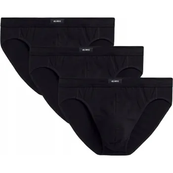 Slipy Pánské slipy klasického střihu 100% BAVLNA 3MP-163 černé 3 ks v balení M