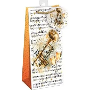 Dárková taška ARGUS Dárková papírová taška na koňak (13 x 29.5 cm) 07770805h