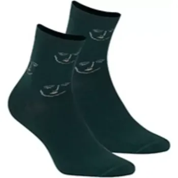 Pánské ponožky Dámské vzorované ponožky W84.140 zelená UNI