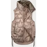 Perleťově růžová krátká dámská vesta se stahovacími boky S'West (B8358-51) odstíny růžové L (40)