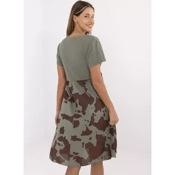 Dámské šaty Šaty DHJ SK 253701.80 khaki jedna velikost