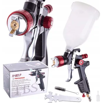 Stříkací pistole HVLP Lakýrnická Pistole pro Stříkání, Tryska 1,3 mm, Nádobka 600 ml