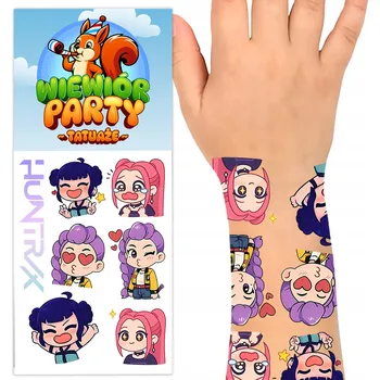 Tetování Smyvatelné tetování pro děti K-POP Démonští lovci Huntrix Pohádka Rumi Mira