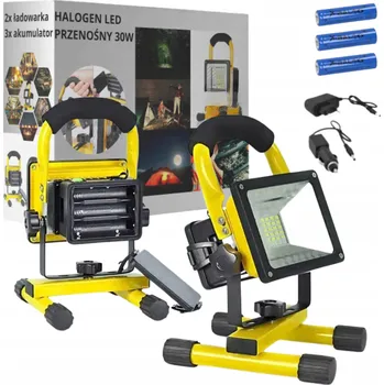 PŘENOSNÝ LED HALOGEN PRACOVNÍ LAMPA REFLEKTOR DÍLENSKÝ + 2 NABÍJEČKY