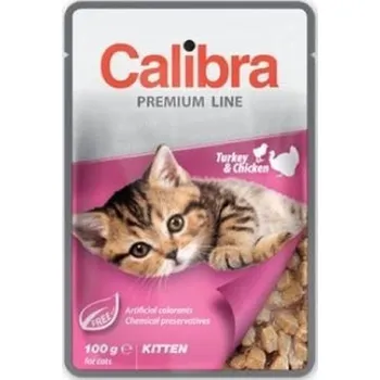 Krmivo pro kočku Calibra 100g kapsa premium kitten turkey+chicken cat