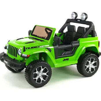 Dětské vozidlo Jeep Wrangler Rubicon s 2.4G ovládáním, náhon 4x4, baterie 12V/14Ah, lakovaný zelený