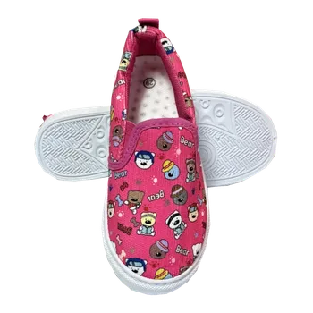 Dívčí bačkory Dětské papuče na gumičku - Teddy Bear ( medvídek ) Barva: Růžová, Velikost: 27