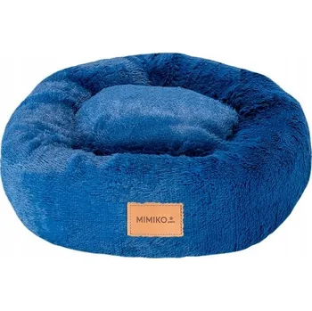 Pelíšek pro psa MIMIKO Pets Pelíšek Shaggy kulatý M 45cm modrý