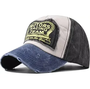 Kšiltovka Bavlněná Kšiltovka Motors Racing TEAM Černá