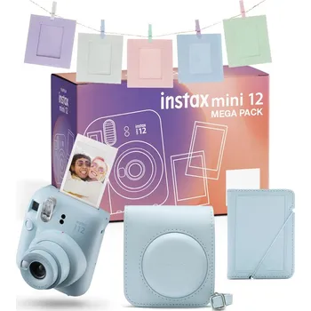 Digitální kompakt Instantní fotoaparát Fujifilm Instax Mini 12 Modrý + náplně 10 kusů