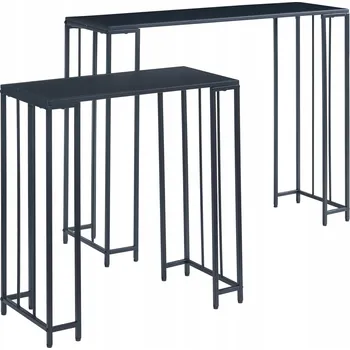 Konferenční stolek Konzolový stolek Ørsta sada 2 kusů černý