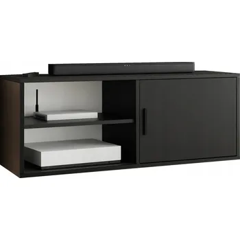 Televizní stolek TV stolek DIO 2 černý s otevřenou policí pod televizor