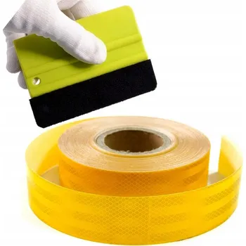 REFLEXNÍ PÁSKA SAMOLEPICÍ KONTUROVÁ ŽLUTÁ TIR NÁVĚS STĚRKA