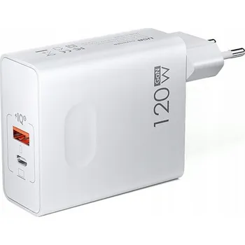 USB nabíječka 120W PD rychlé nabíjení 5, 9, 12, 15V GaN nabíječka + 2 USB kabely