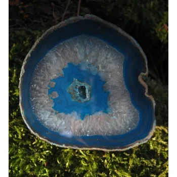 Achát - pecka půlená vyplněná křišťálem_2