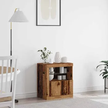 Komoda vidaXL LED komoda Hnědá 60,5 x 37 x 67 cm kompozitní dřevo [863012]